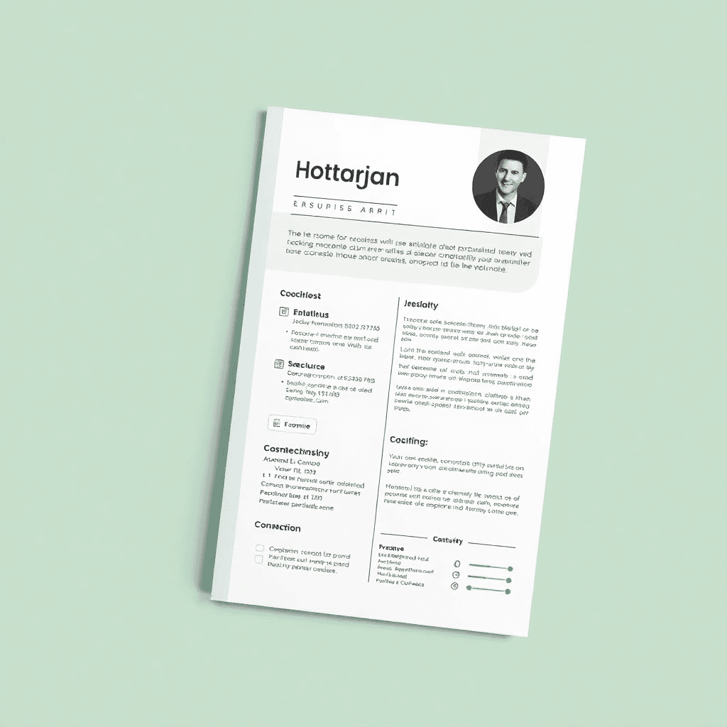 Professional resume mockup
